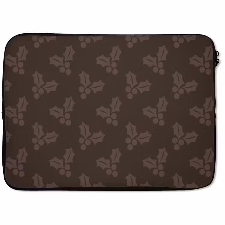 Laptophoes - Kerst - Hulst - Bruin — 1