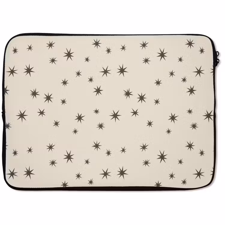 Laptophoes - Kerst - Ster - Bruin — 1