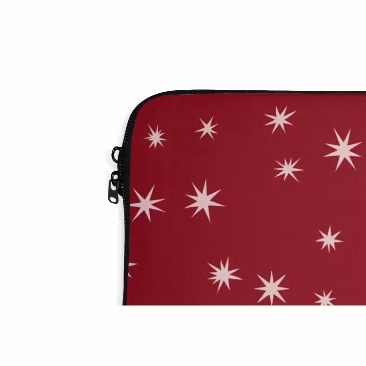 Laptophoes - Rood - Wit - Kerst - Ster — 5