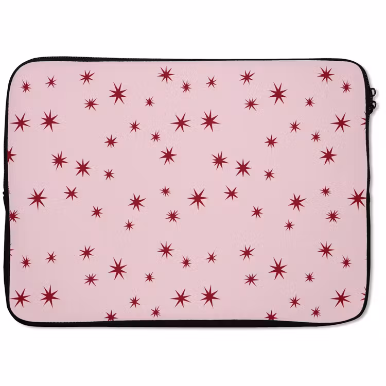Laptophoes - Ster - Roze - Rood — 1
