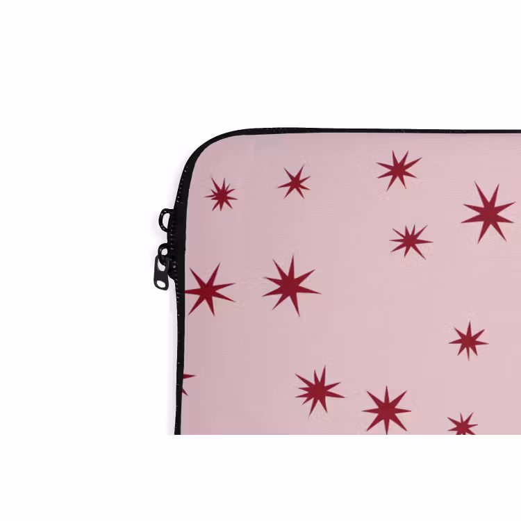 Laptophoes - Ster - Roze - Rood — 5