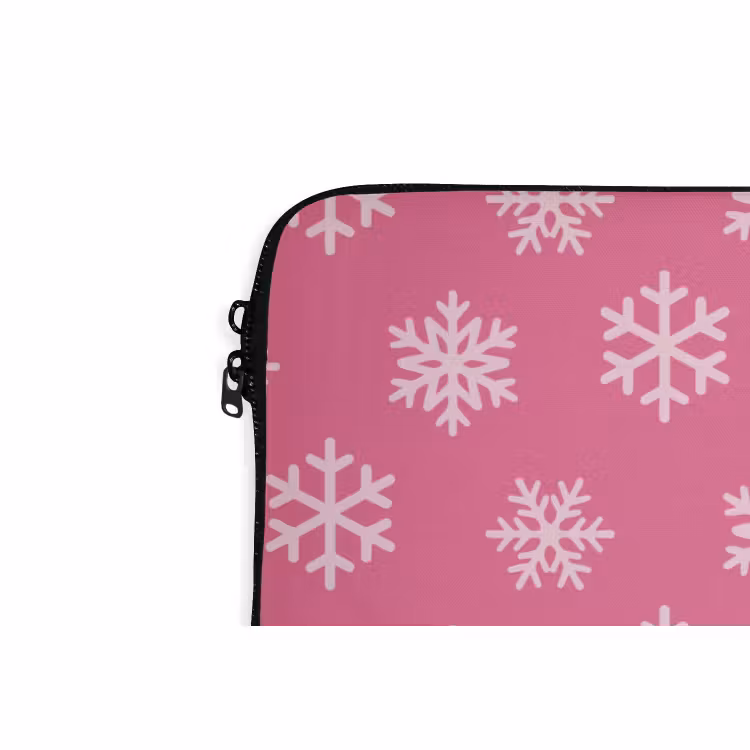 Laptophoes - Sneeuwvlok - Kerst - Roze — 5