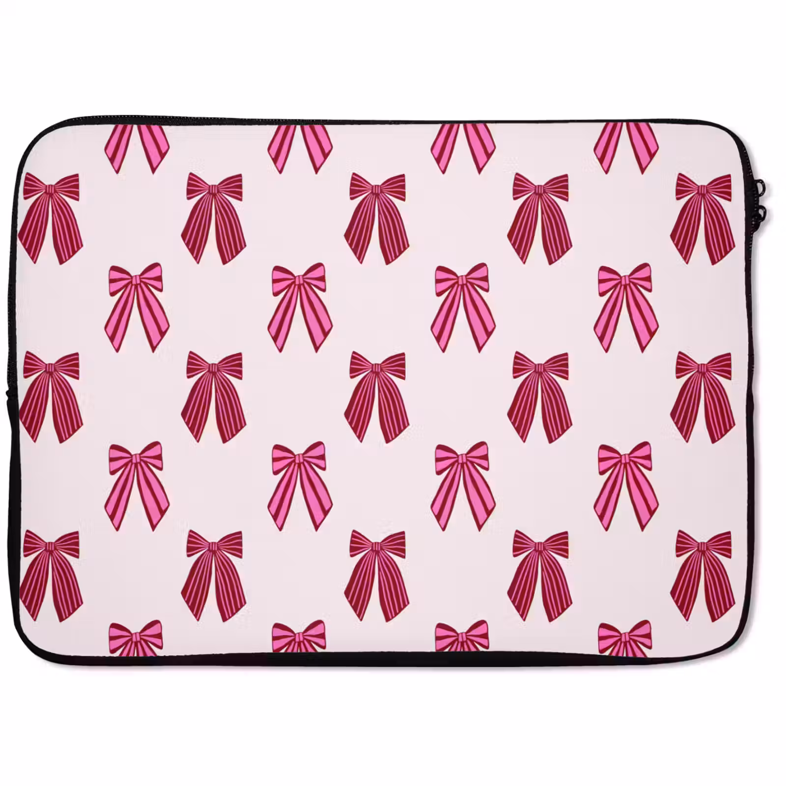Laptophoes - Strikken - Kerst - Roze — 1