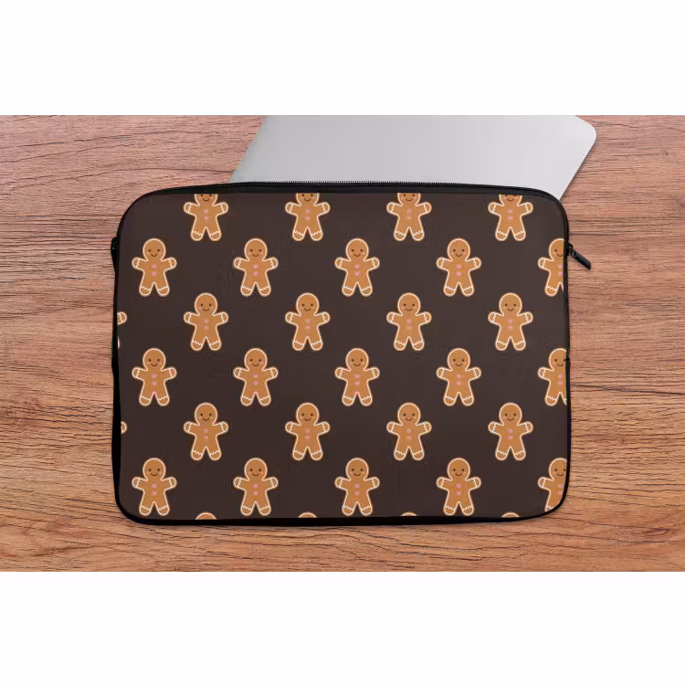 Laptophoes - Peperkoek - Bruin - Kerst — 2