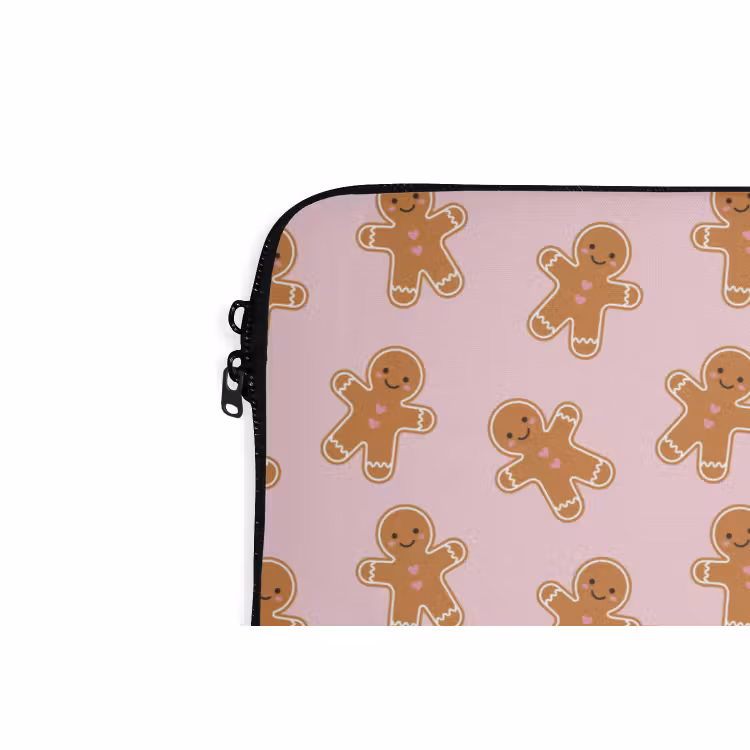 Laptophoes - Peperkoek - Bruin - Roze - Kerst — 5