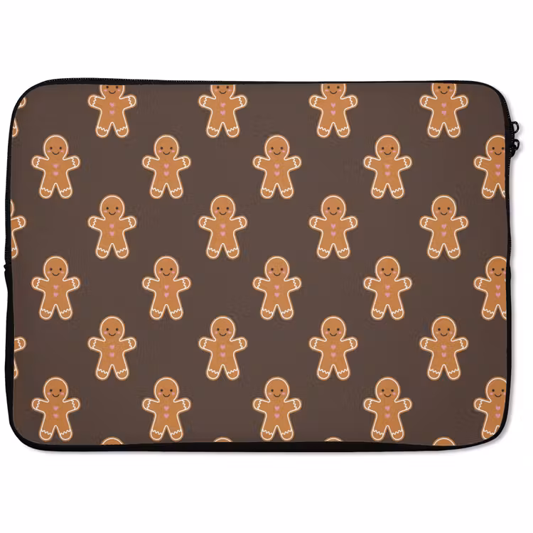 Laptophoes - Peperkoek - Kerst - Bruin — 1