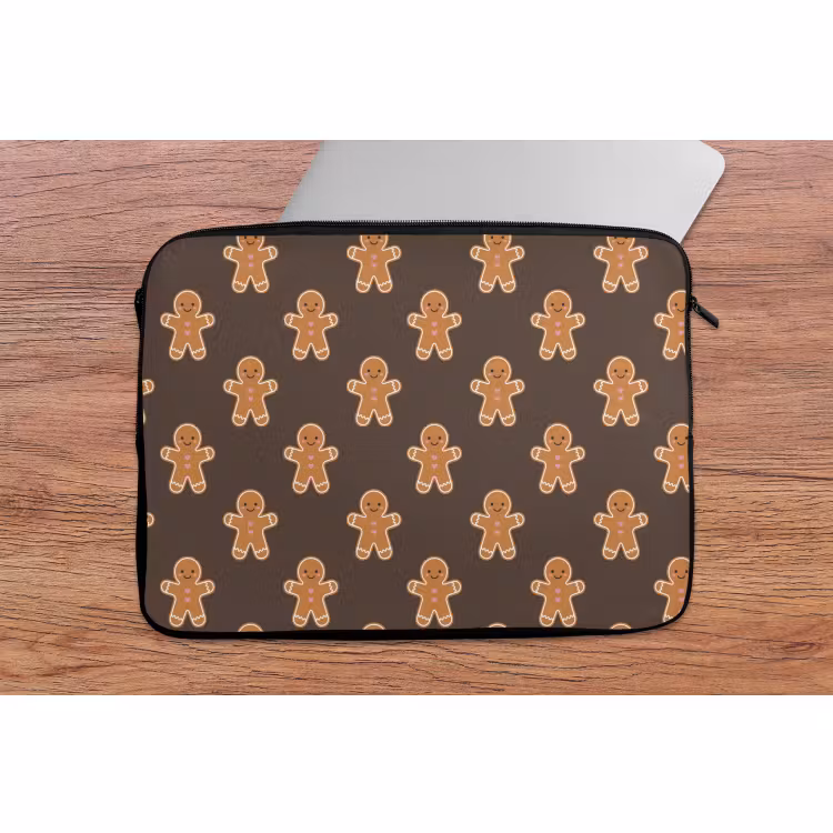 Laptophoes - Peperkoek - Kerst - Bruin — 2