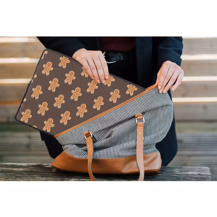 Laptophoes - Peperkoek - Kerst - Bruin — 4