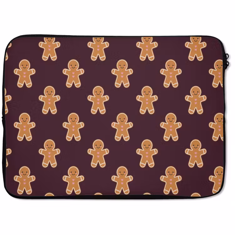 Laptophoes - Peperkoek - Kerst - Burgundy — 1