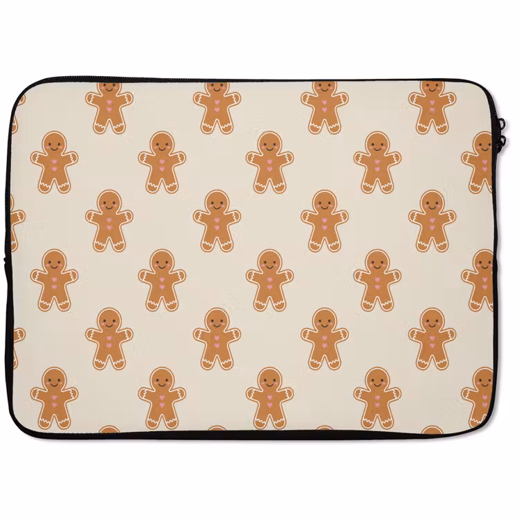 Laptophoes - Peperkoek - Kerst - Crème — 1