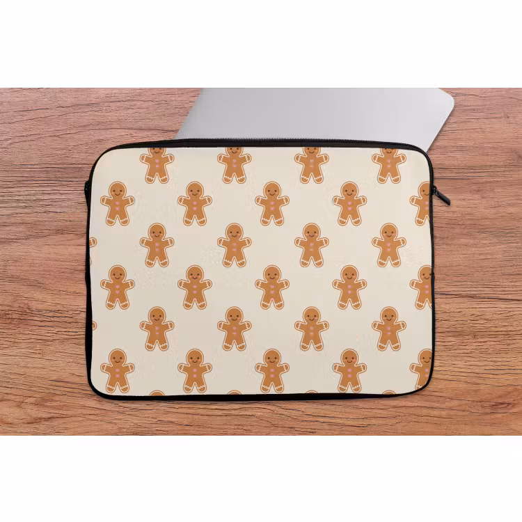 Laptophoes - Peperkoek - Kerst - Crème — 2