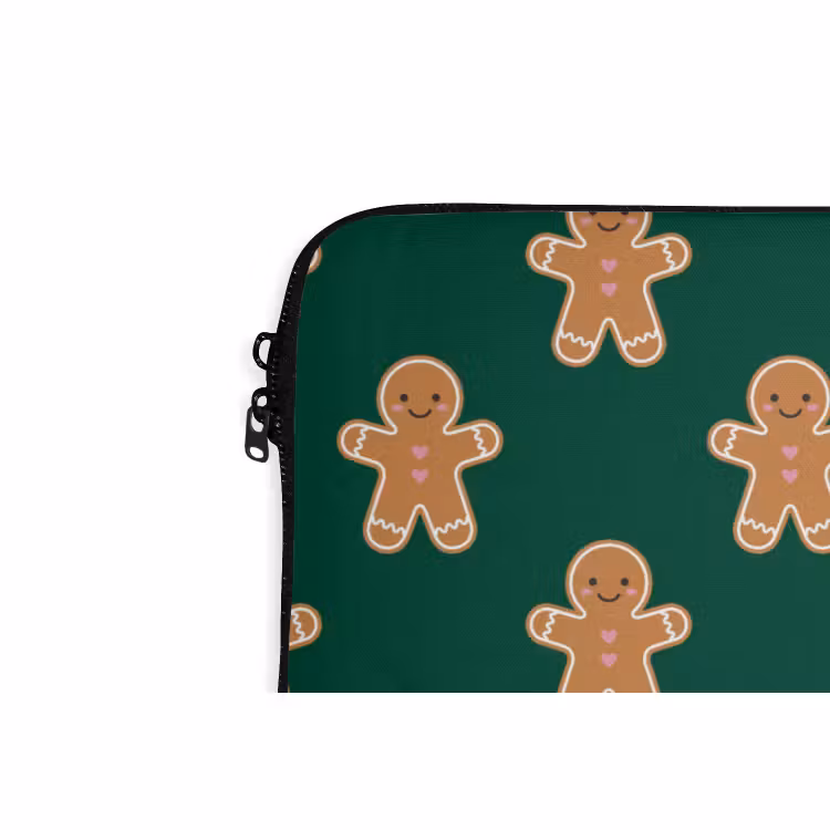 Laptophoes - Peperkoek - Kerst - Groen — 5
