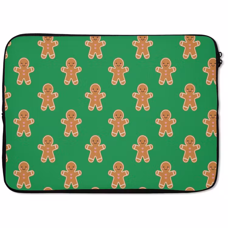 Laptophoes - Peperkoek - Kerst - Neon - Groen — 1
