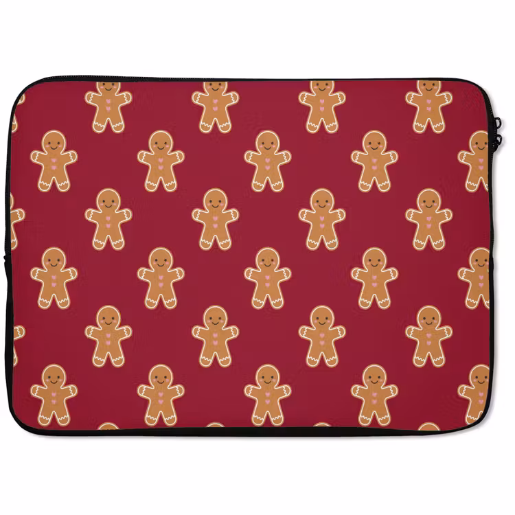 Laptophoes - Peperkoek - Kerst - Rood — 1