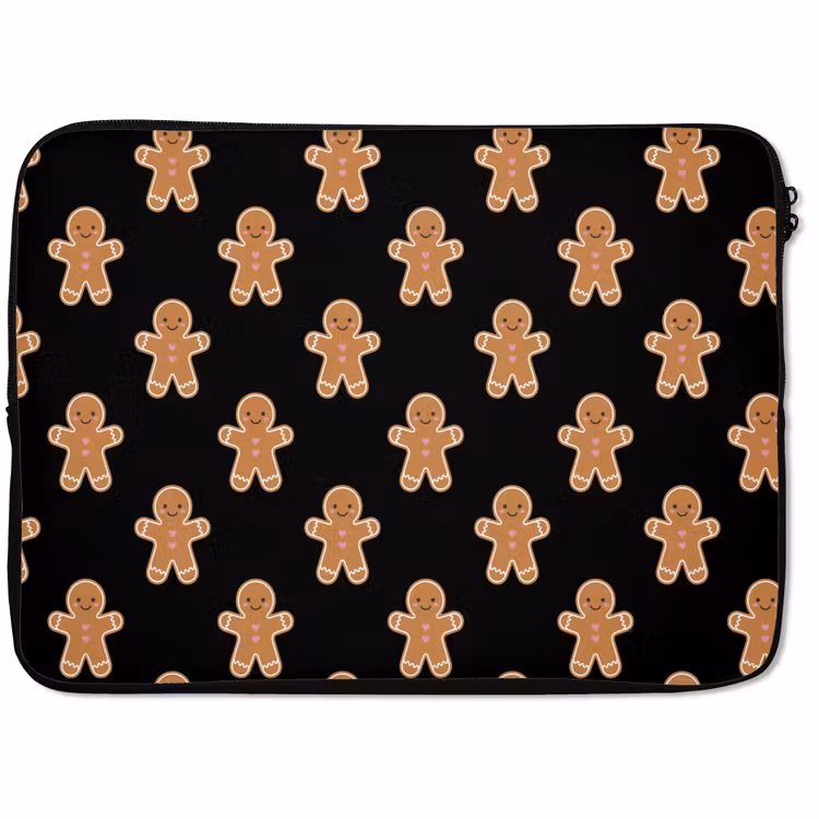 Laptophoes - Peperkoek - Kerst - Zwart — 1