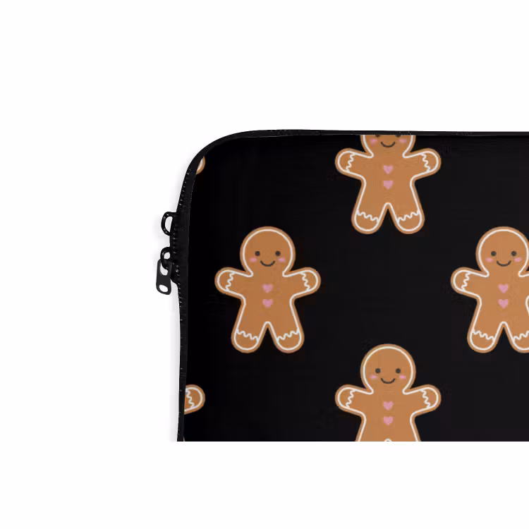 Laptophoes - Peperkoek - Kerst - Zwart — 5
