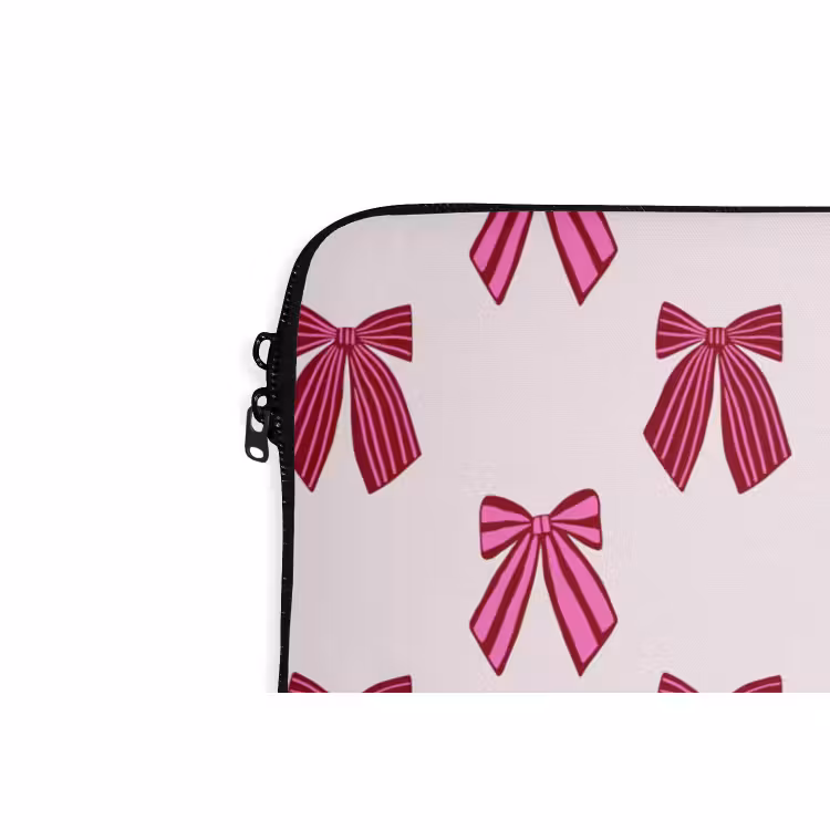 Laptophoes - Strikken - Kerst - Roze — 5