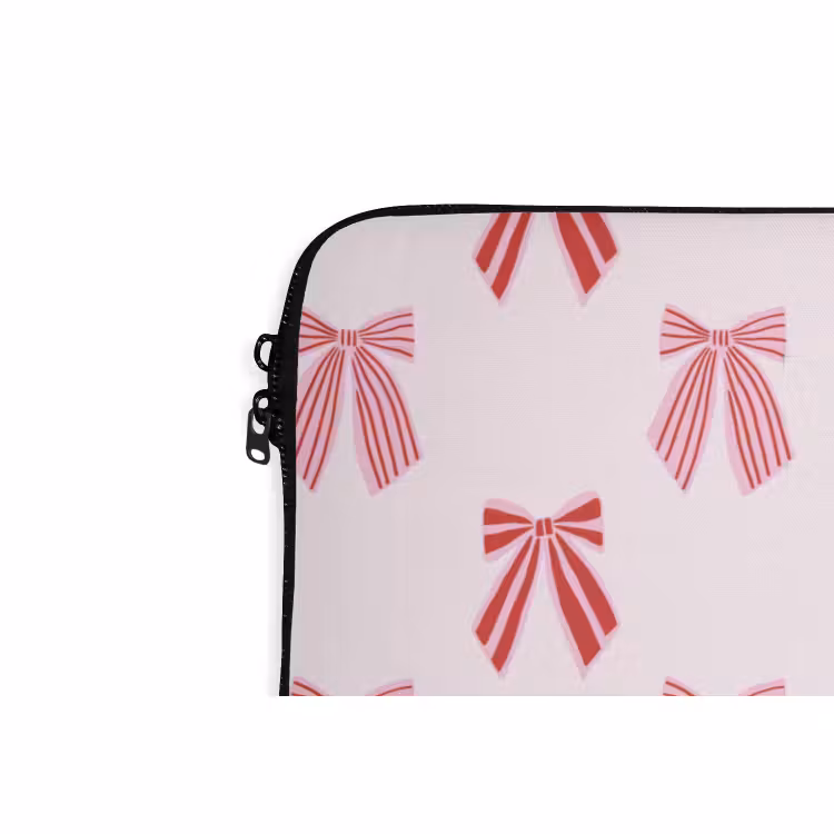 Laptophoes - Strikken - Kerst - Roze - Rood — 5