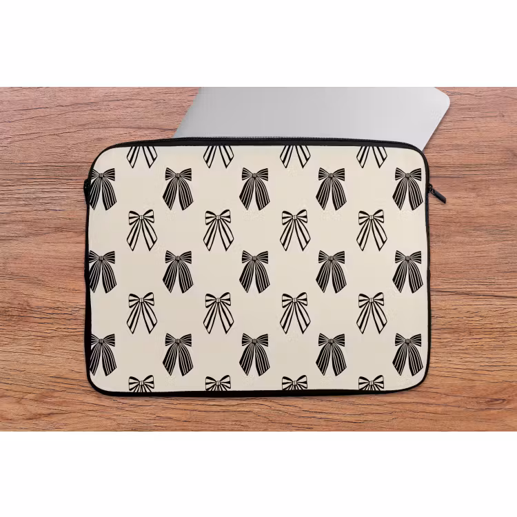 Laptophoes - Strikken - Kerst - Zwart — 2