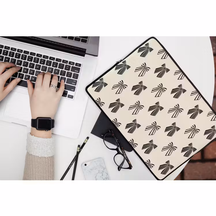 Laptophoes - Strikken - Kerst - Zwart — 3