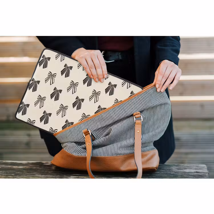 Laptophoes - Strikken - Kerst - Zwart — 4