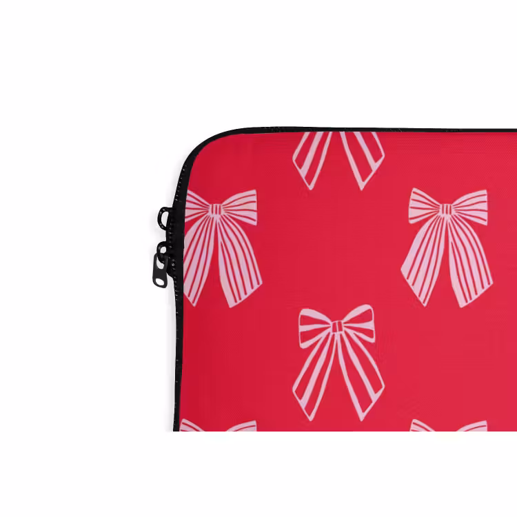 Laptophoes - Strikken - Kerstmis - Rood - Roze — 5