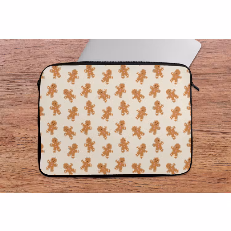 Laptophoes - Peperkoek - Kerst - Crème — 2