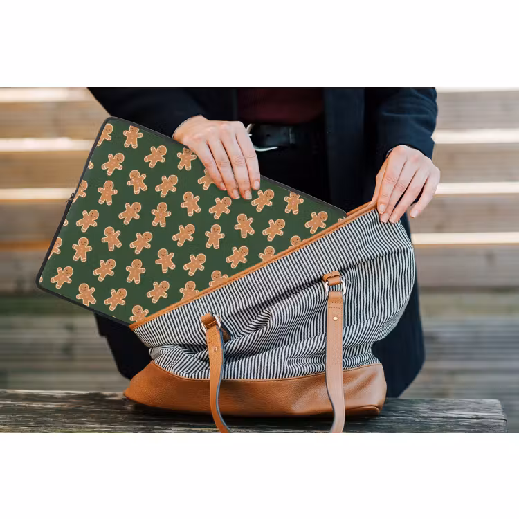 Laptophoes - Peperkoek - Kerst - Groen - Bruin — 4