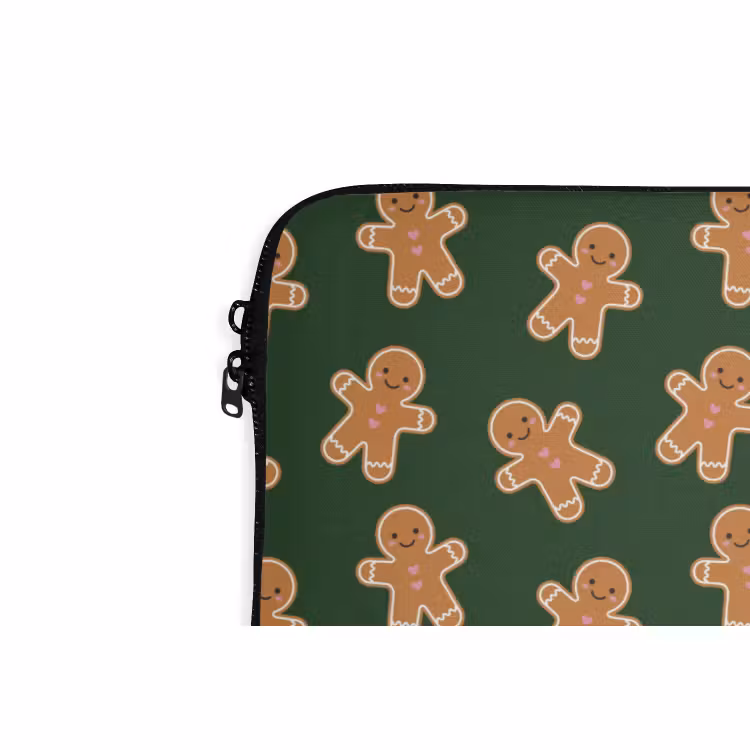 Laptophoes - Peperkoek - Kerst - Groen - Bruin — 5