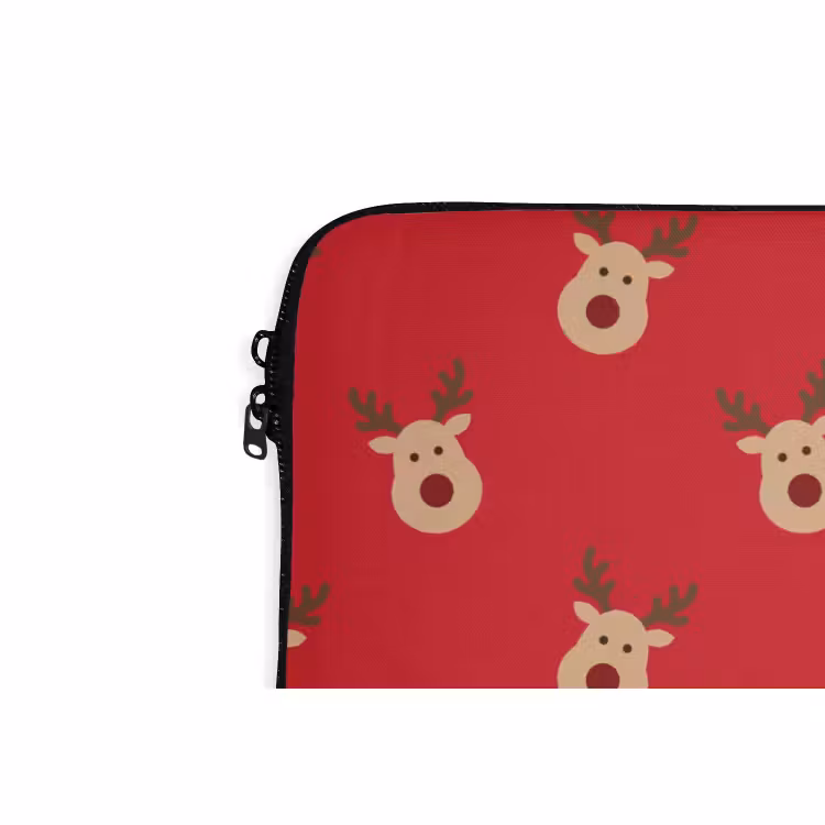 Laptophoes - Rendieren - Kerst - Rood — 5