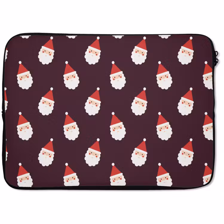 Laptophoes - Kerstman - Kerst - Donker - Rood — 1
