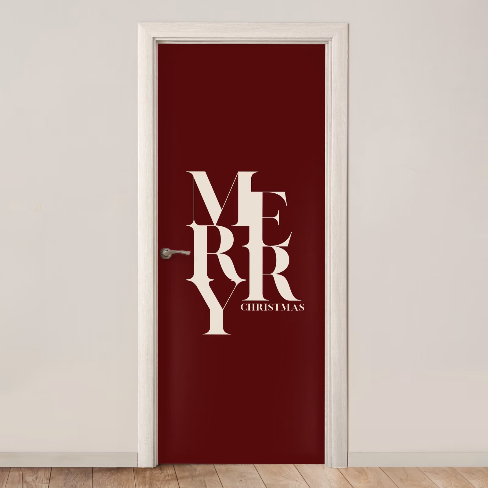 Deursticker - Merry - Tekst - Donker - Rood — 1