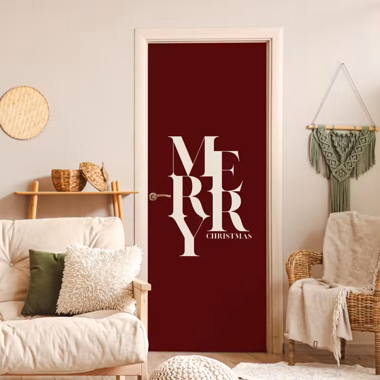 Deursticker - Merry - Tekst - Donker - Rood — 4