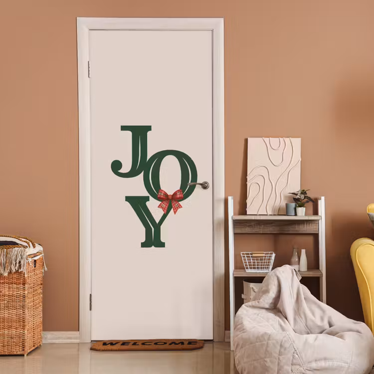 Deursticker - Tekst - Kerst - Groen — 2