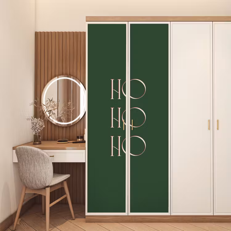 Deursticker - Tekst - Kerst - Modern - Groen — 5