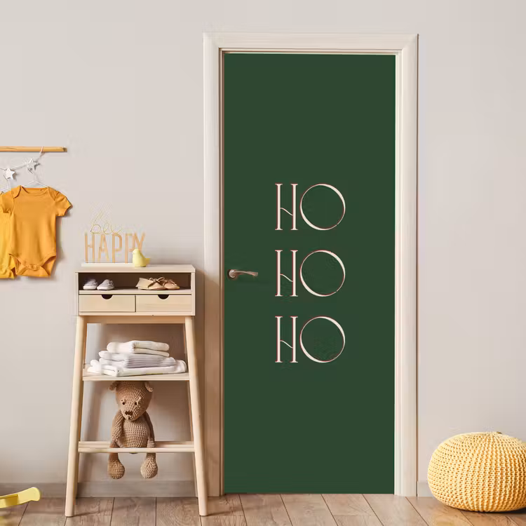 Deursticker - Tekst - Kerst - Modern - Groen — 6