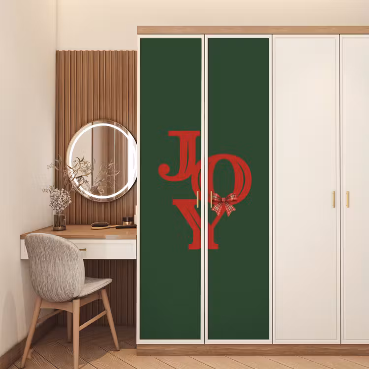 Deursticker - Tekst - Kerst - Rood — 5
