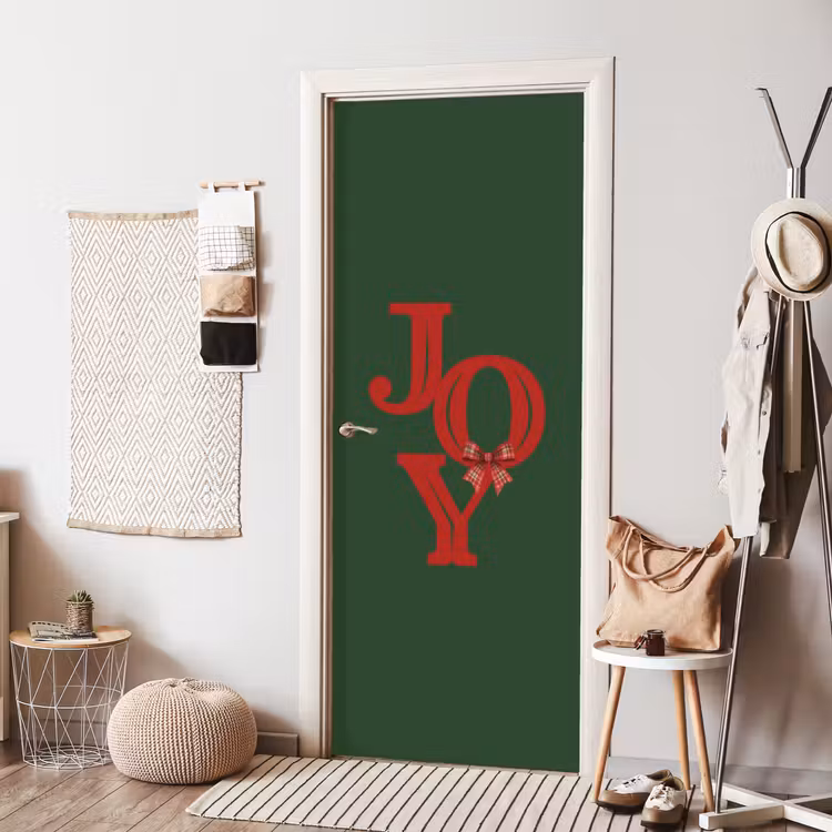 Deursticker - Tekst - Kerst - Rood — 8