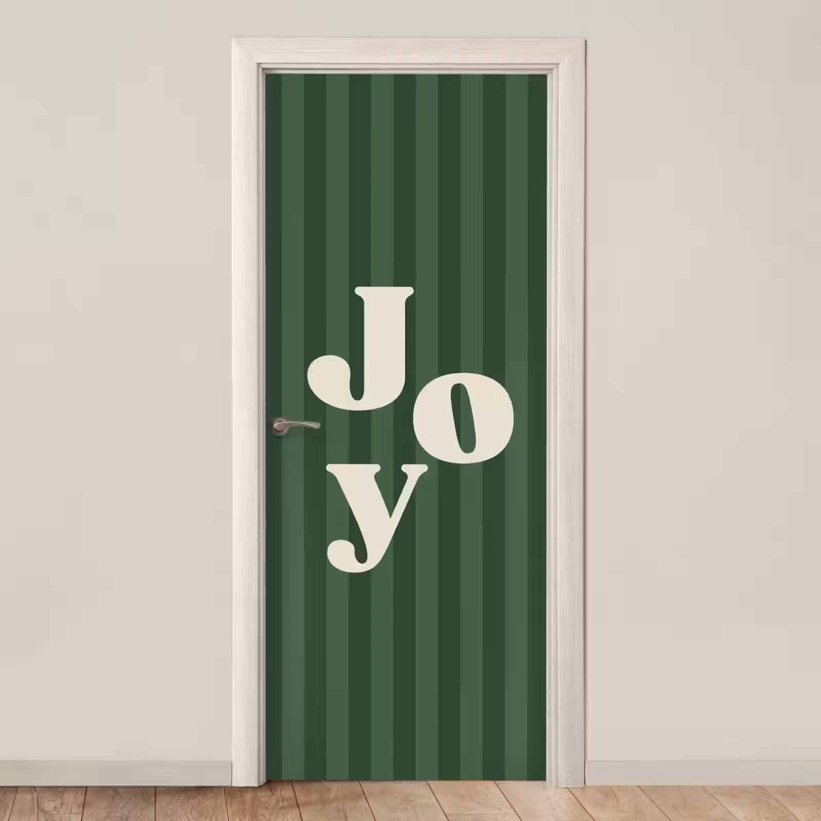 Deursticker - Joy - Kerst - Tekst - Groen — 1