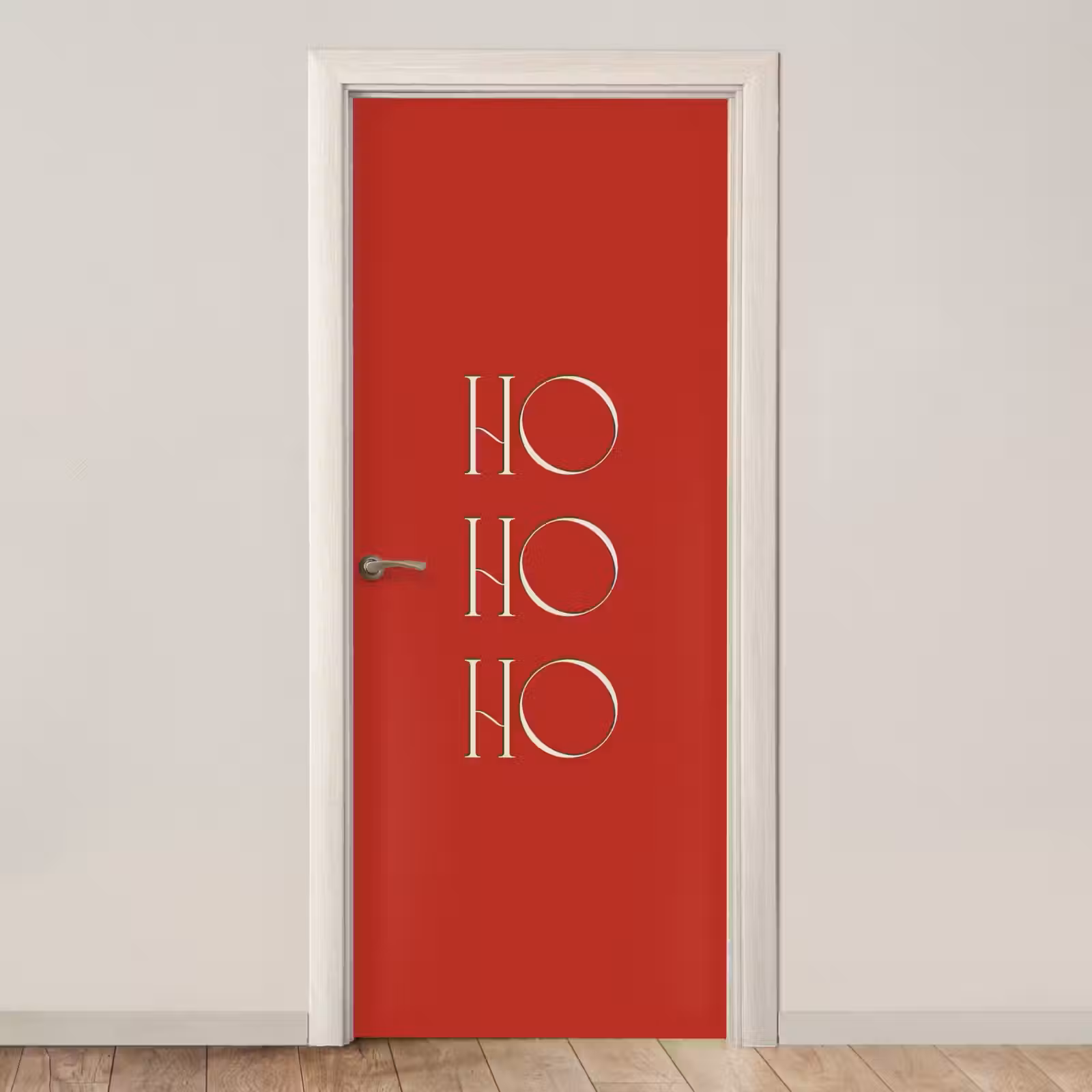 Deursticker - Tekst - Kerst - Modern - Rood — 1