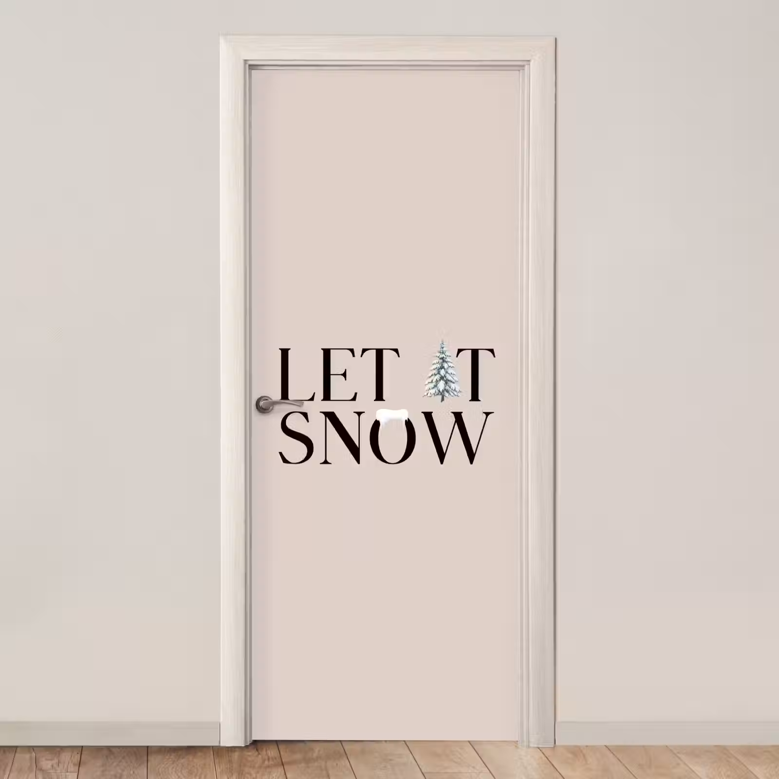 Deursticker - Tekst - Kerst - Sneeuw — 1