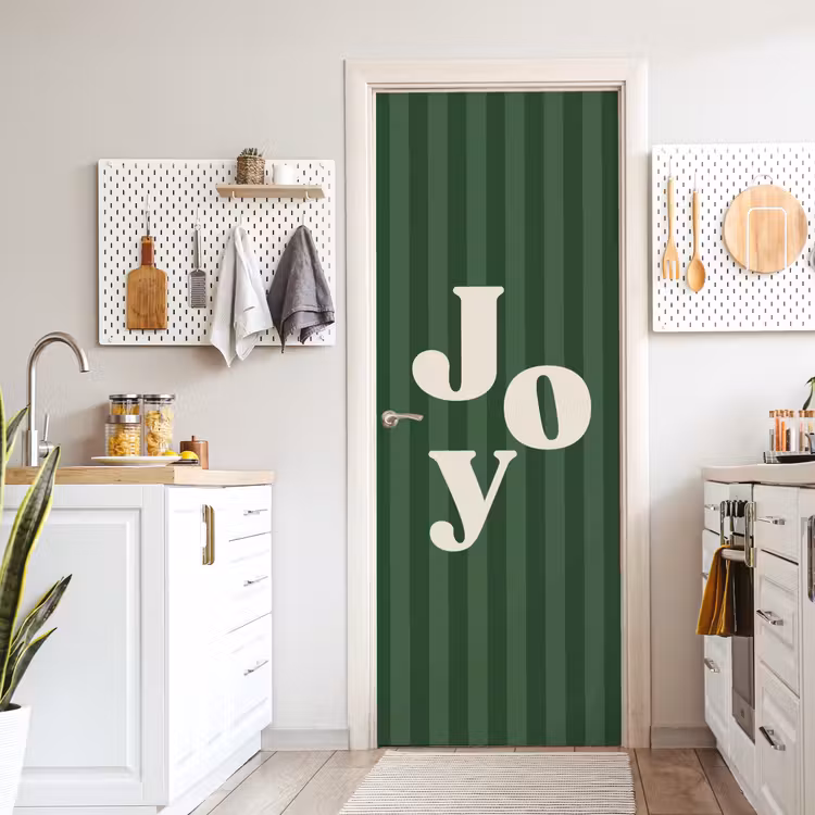 Deursticker - Joy - Kerst - Tekst - Groen — 7