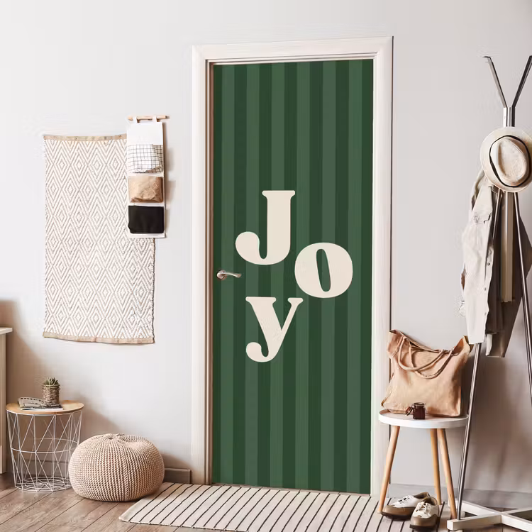 Deursticker - Joy - Kerst - Tekst - Groen — 8