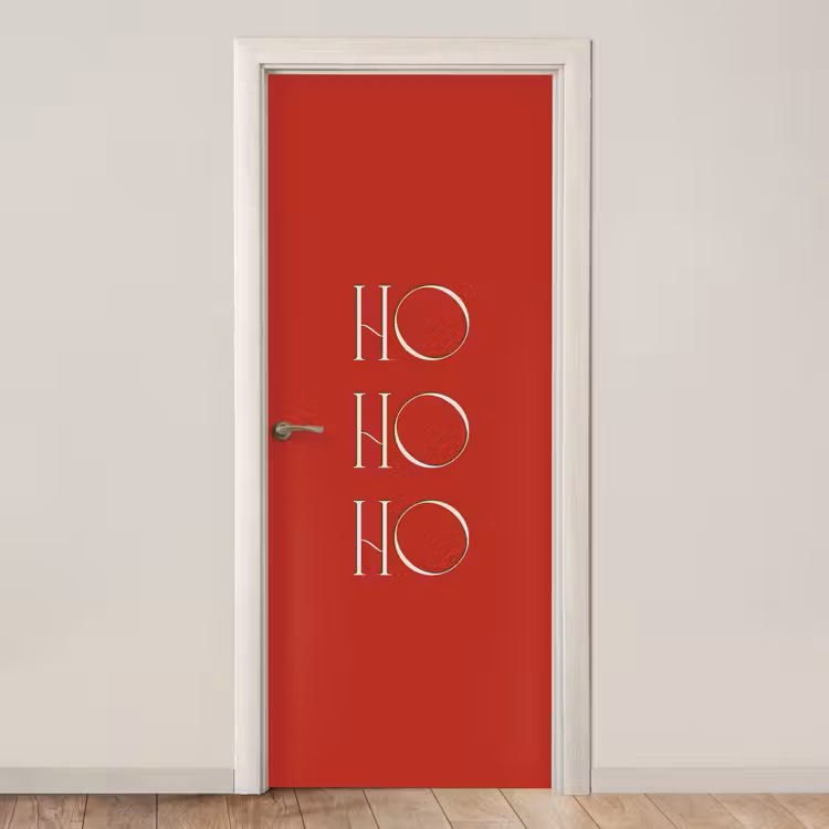 Deursticker - Tekst - Kerst - Modern - Rood — 1