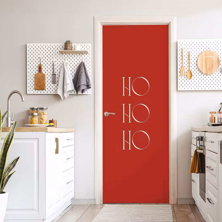 Deursticker - Tekst - Kerst - Modern - Rood — 7