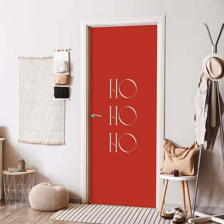 Deursticker - Tekst - Kerst - Modern - Rood — 8