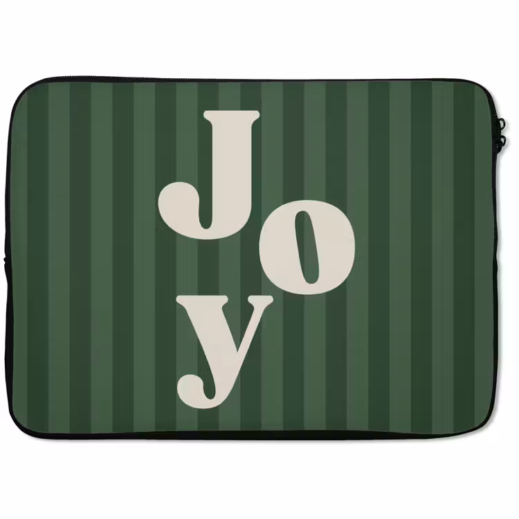 Laptophoes - Joy - Kerst - Tekst - Groen — 1