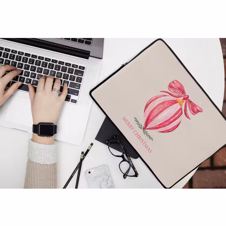 Laptophoes - Kerst - Kerstbal - Tekst — 3