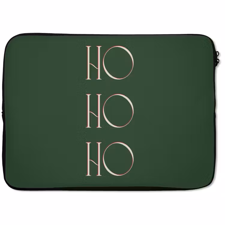 Laptophoes - Tekst - Kerst - Modern - Groen — 1