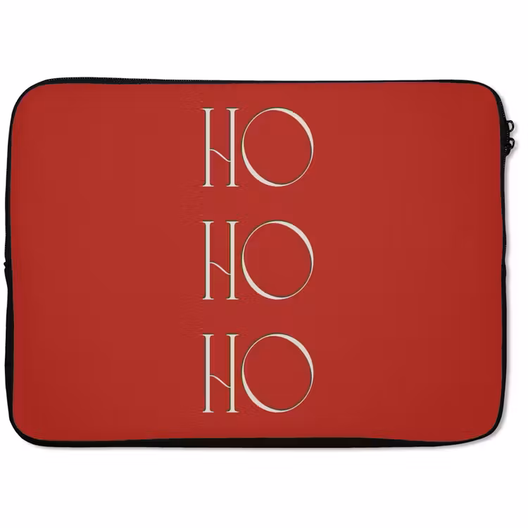 Laptophoes - Tekst - Kerst - Modern - Rood — 1